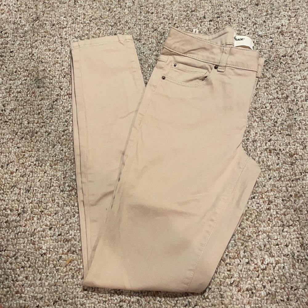 Khaki color skinny high waisted jeggings
